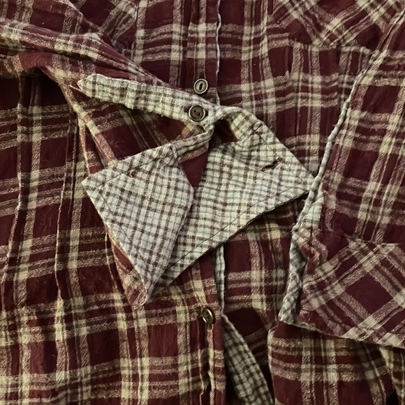 Free People Catch Up With Me Plaid Button Down Shirt - Picture 5 of 8